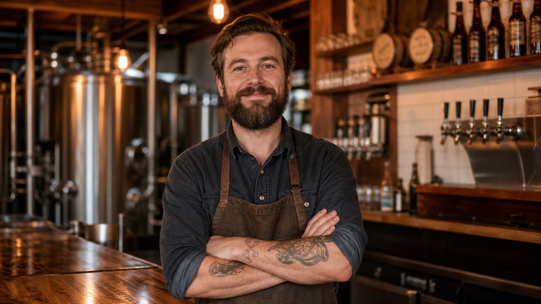Brewer in a taproom